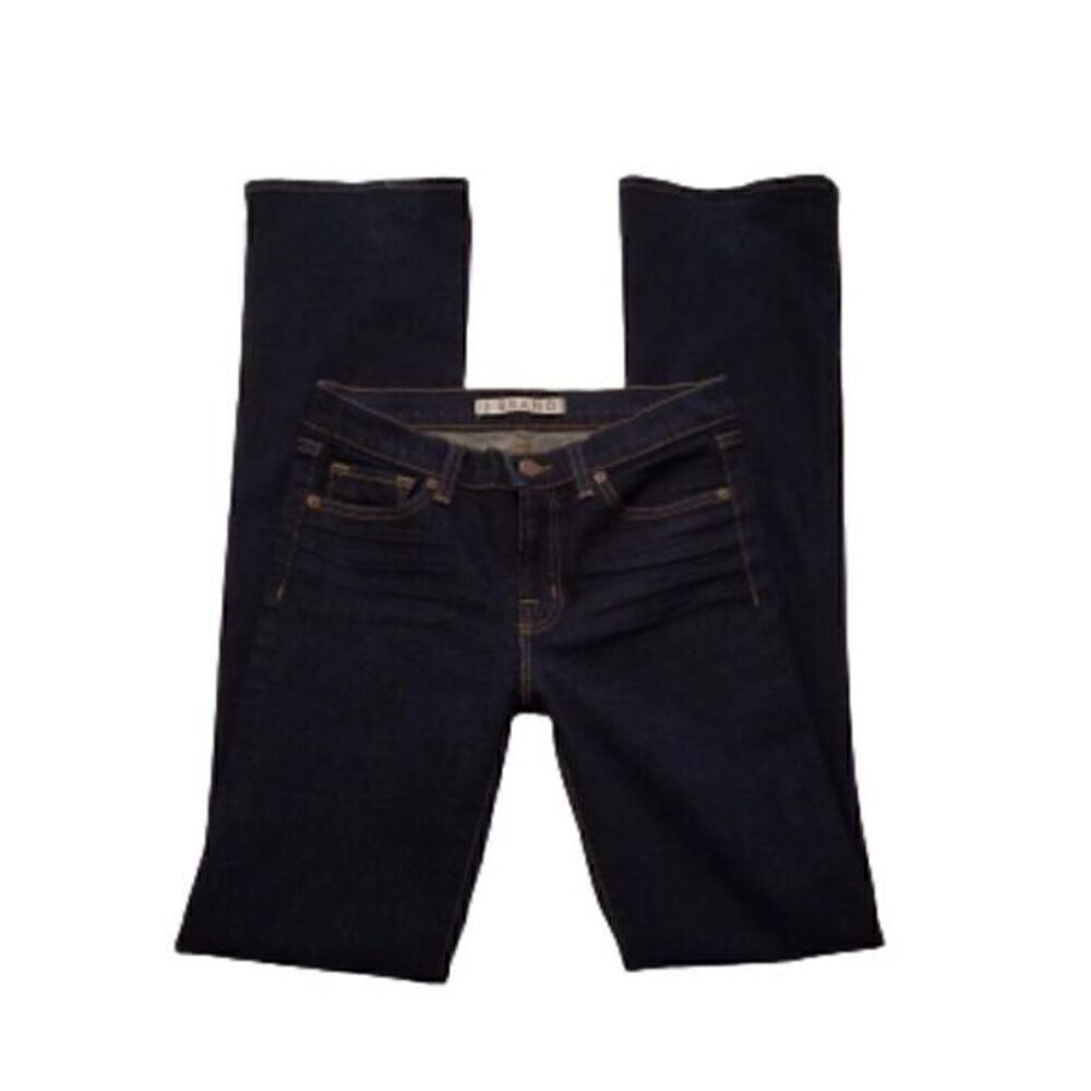 J Brand Dark Wash Mid Rise Straight Jeans